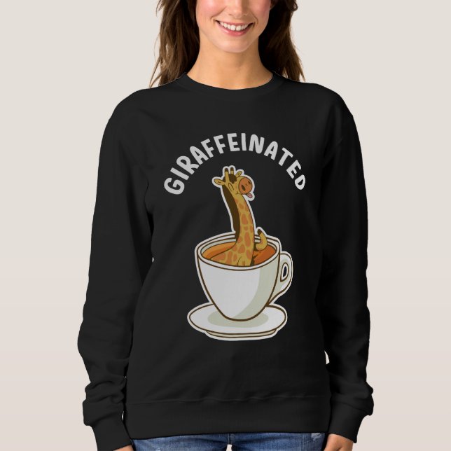 Camiseta Giraffeinated Giraffe And Caffeine Giraffe Safari  (Frente)