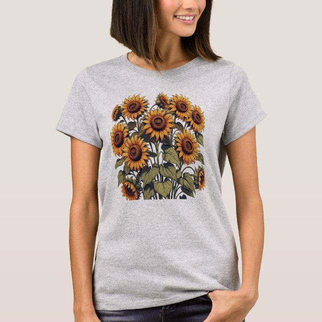 Camiseta Girasóis Retrô (Frente)