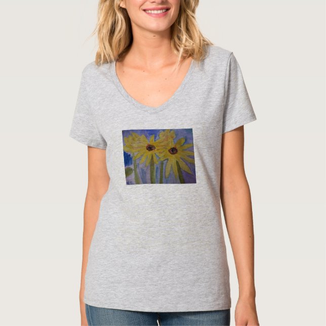 Camiseta Girassóis Amarelos de Verão (Frente)
