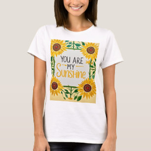 Camiseta Girassóis Brancos, Você É Meu Sol