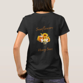 Camiseta Girassóis e abelhas do mel