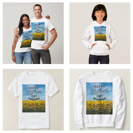 Camiseta Girassóis Elegantes Estilo Melhor Mãe Já Floral