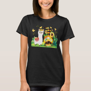 Camiseta Girassóis Gnome Floral Floral Llama Fazenda Farmaç