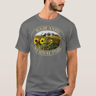 Camiseta Girassóis no Parque Nacional de Badlands, em Daco