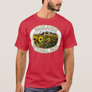 Camiseta Girassóis no Parque Nacional de Badlands, em Daco