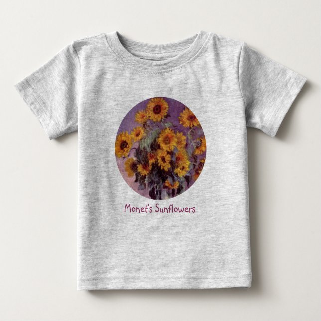Camiseta Girassóis por Claude Monet (Frente)