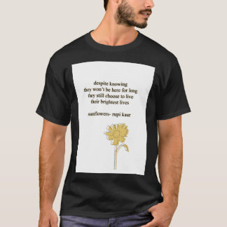 Camiseta Girassóis Rupi Kaur Poem Sticker