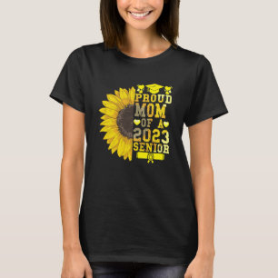 Camiseta Girassol 2023 Mãe Orgulhosa De Um Graduado Senior