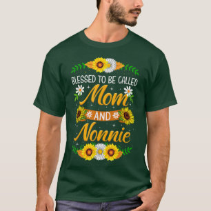 Camiseta Girassol Abençoado Por Ser Chamado Mãe E Nonnie Mo