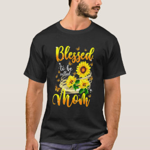 Camiseta Girassol Abençoado Ser Chamado Mãe Feliz Mães D