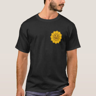 Camiseta Girassol amarelo Halloween bonitinho