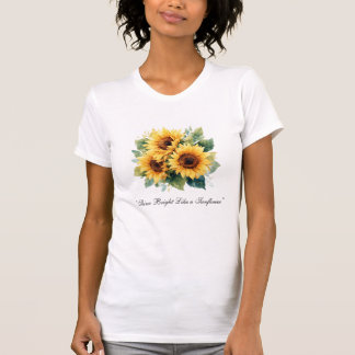 Camiseta Girassol Aquarela