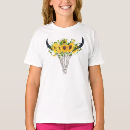 Camiseta Girassol Aquarela Rústico Ocidental
