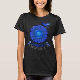 Camiseta Girassol Beija-flor Conscientização sobre Diabetes