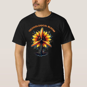 Camiseta Girassol Cibernético - Flora Tecnológica - Vapor