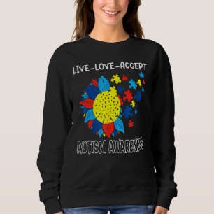 Camiseta Girassol Conscientização do Autismo Viva E Ame Ace