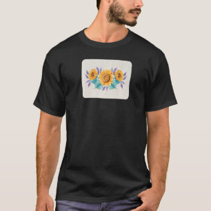 Camiseta Girassol Cores De Água Flor Amarelo Floral Flor