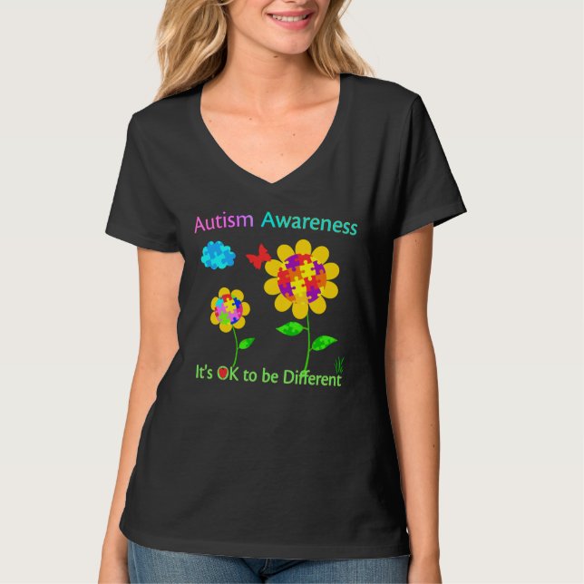 Camiseta Girassol da consciência do autismo (Frente)