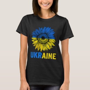 Camiseta Girassol da Paz Bandeira Ucraniana Amante da Ucrân