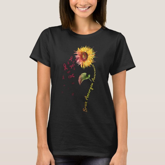 Camiseta Girassol de Conscientização de Aneurisma Cerebral  (Frente)