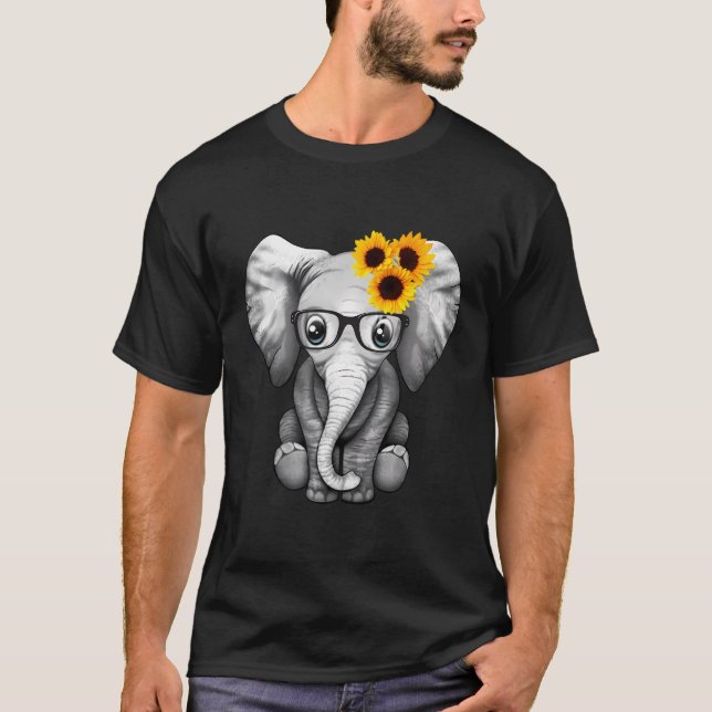 Camiseta Girassol-de-giro-elefante (Frente)