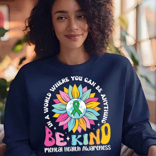 Camiseta Girassol de Saúde Mental Be Kind (Criador carregado)