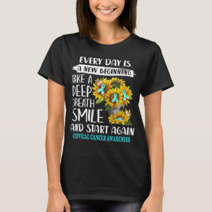 Camiseta girassol do cancer cervical
