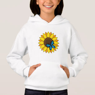 Camiseta Girassol e Borboleta Azul