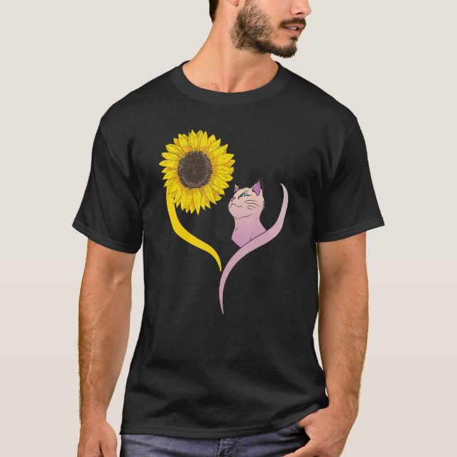 Camiseta Girassol e Gato com Gatos (Frente)