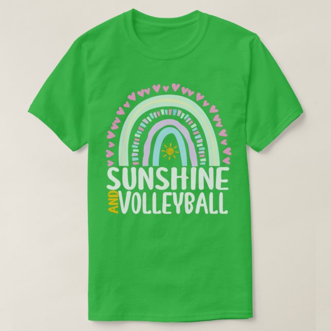 Camiseta Girassol e Voleibol Cotovelo Cotovelo Gráfico para (Frente do Design)