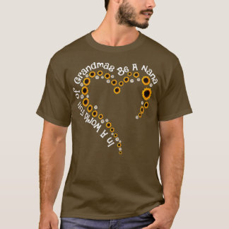 Camiseta Girassol Em Um Cheio Mundial De Avós Seja Nana Gr