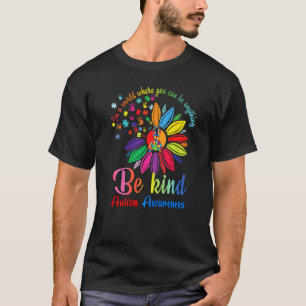 Camiseta Girassol Enigma Seja Gentil Consciência do Autismo