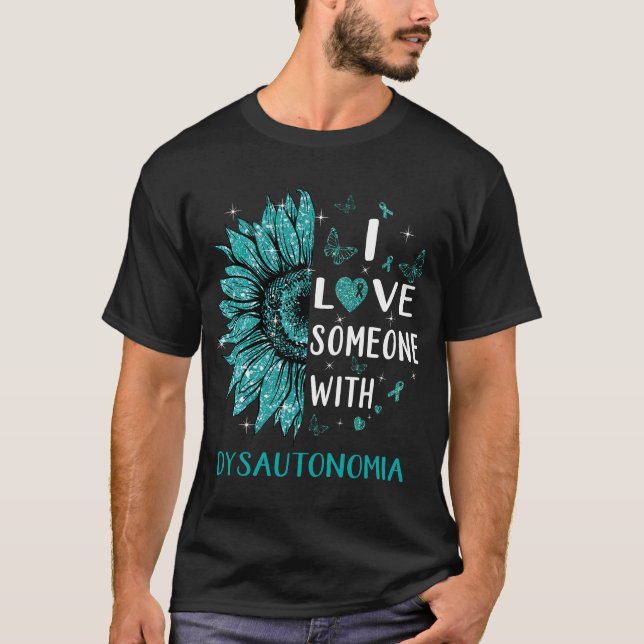 Camiseta Girassol Eu Amo Alguém Com Disautonomia Awarene (Frente)