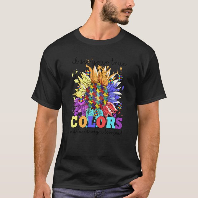 Camiseta Girassol Eu Vejo Suas Cores Verdadeiras Conscienti (Frente)
