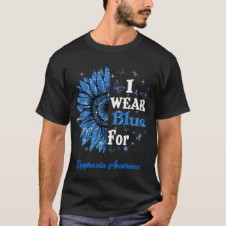 Camiseta Girassol Eu Visto Azul Para Sensibilização Contra