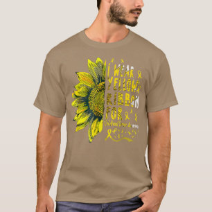 Camiseta Girassol Eu Visto Fita Amarela Cancer De Infância