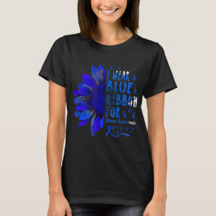 Camiseta Girassol Eu Visto Fita Azul para Sensibilização At