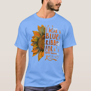 Camiseta Girassol Eu Visto Fita Laranja para Sensibilização