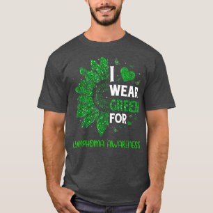 Camiseta Girassol Eu Visto Linfoma Verde de Fita