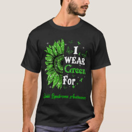 Camiseta Girassol Eu Visto Verde Para A Síndrome De Kabuki