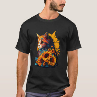 Camiseta Girassol - Gato_1