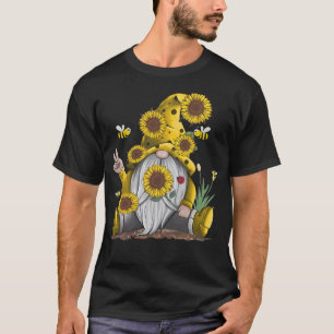 Camiseta Girassol Gnomo com Bee Hippie Gnomo