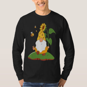Camiseta Girassol Gnomo com Bee Hippie Gnomo