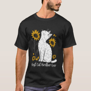 Camiseta Girassol Melhor Irmão de Gato de Todos os Tempos A