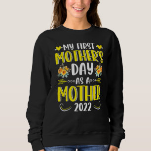 Camiseta Girassol Meu Primeiro Dia de as mães Como Mãe