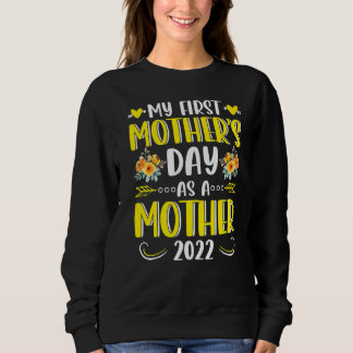 Camiseta Girassol Meu Primeiro Dia de as mães Como Mãe