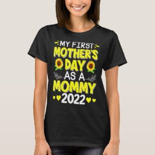 Camiseta Girassol Meu Primeiro Dia de as mães Como Mães Mam