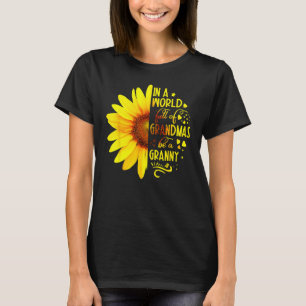 Camiseta Girassol Num Cheio Mundial De Avós Seja Uma Avó