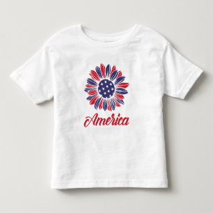 Camiseta Girassol Patriótico Americano