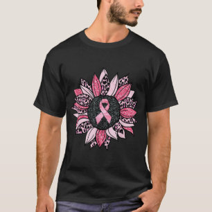 Camiseta Girassol Rosa Conscientização do Câncer de Mama Mu